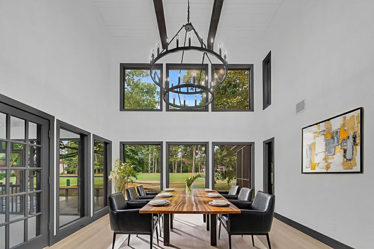 Dining room, Interior, Wood Texture Flooring