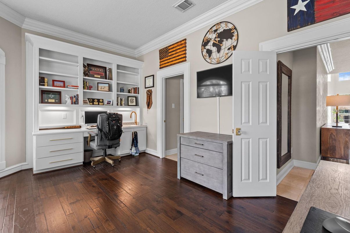 Home Office, Interior, Wood Texture Flooring