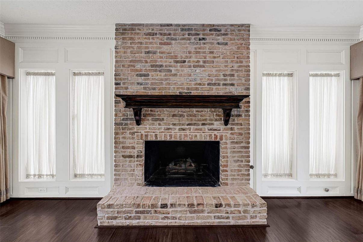 Fireplace, Interior, Stone Walls, Wood Texture Flooring