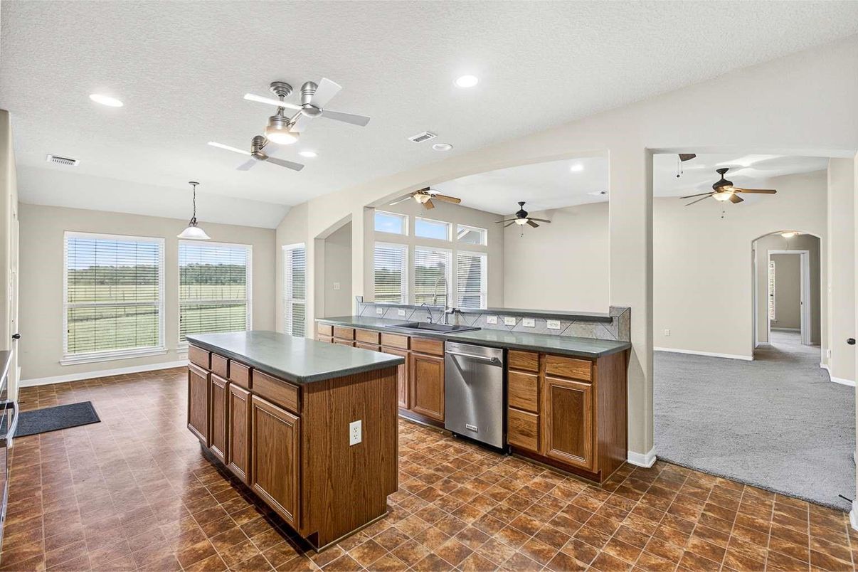 Interior, Kitchen, Pendant Lights, Recessed Lighting