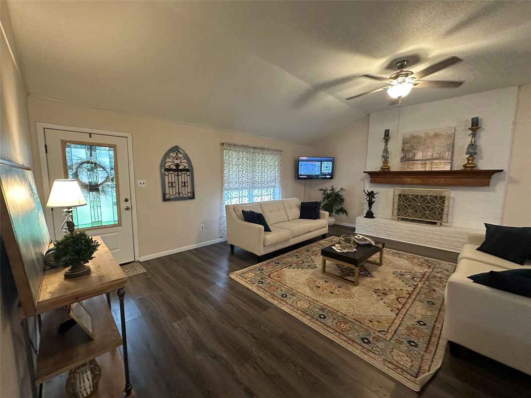 Fireplace, Interior, Living room, Wood Texture Flooring