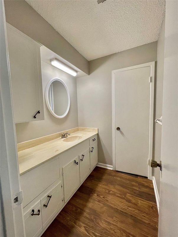 Bathroom, Dual Sink Vanities, Interior, Wood Texture Flooring
