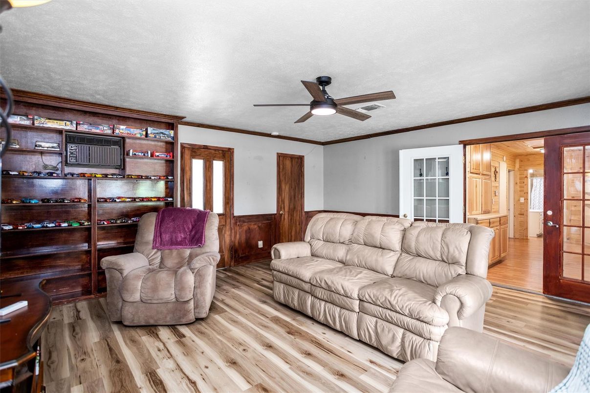 Interior, Living room, Wood Texture Flooring, Wooden Walls