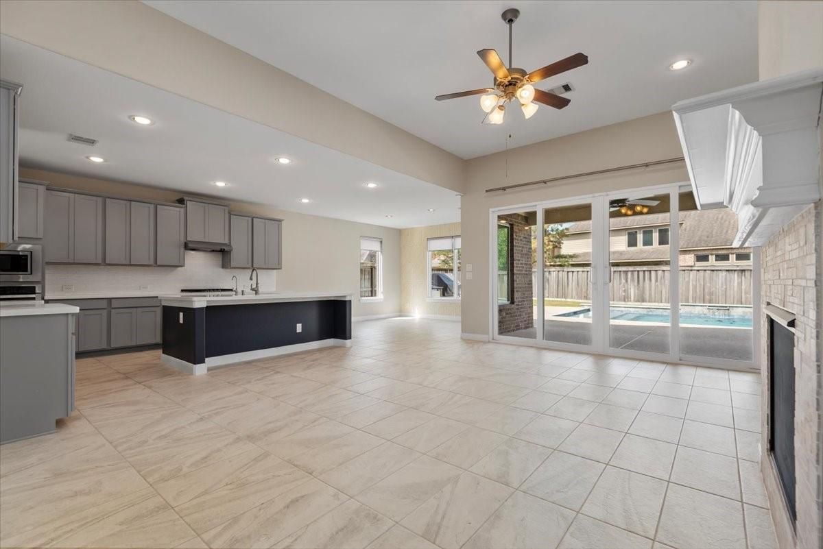 Interior, Kitchen, Marble, Recessed Lighting