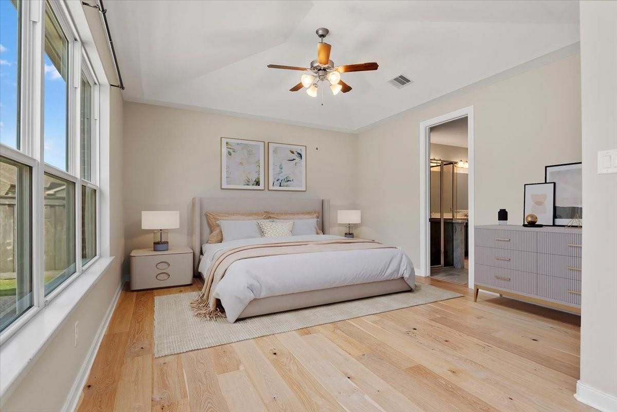 Bedroom, Interior, Wood Texture Flooring