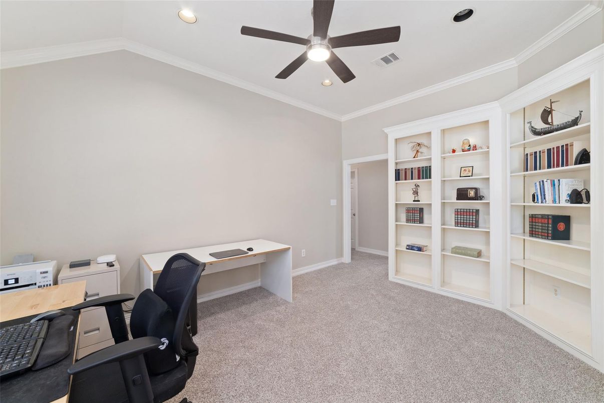Home Office, Interior, Recessed Lighting