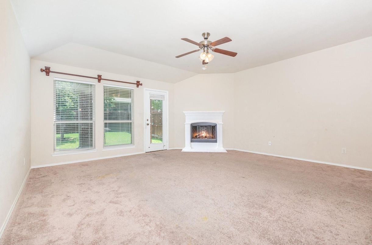 Empty room, Fireplace, Interior
