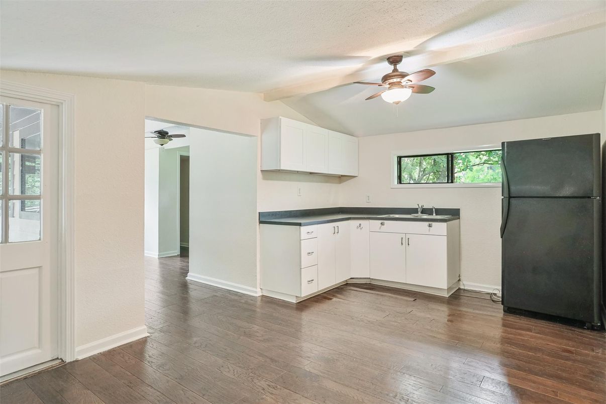 Bathroom, Glass Shower, Interior, Recessed Lighting, Wood Texture Flooring