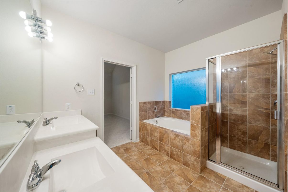Bathroom, Dual Sink Vanities, Glass Shower, Interior