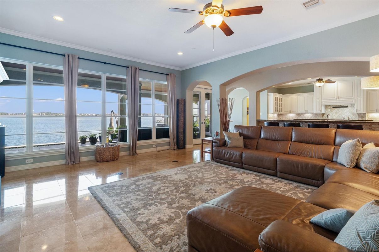 Interior, Kitchen, Living room, Recessed Lighting, Water