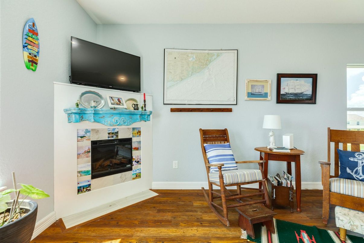 Fireplace, Interior, Wood Texture Flooring