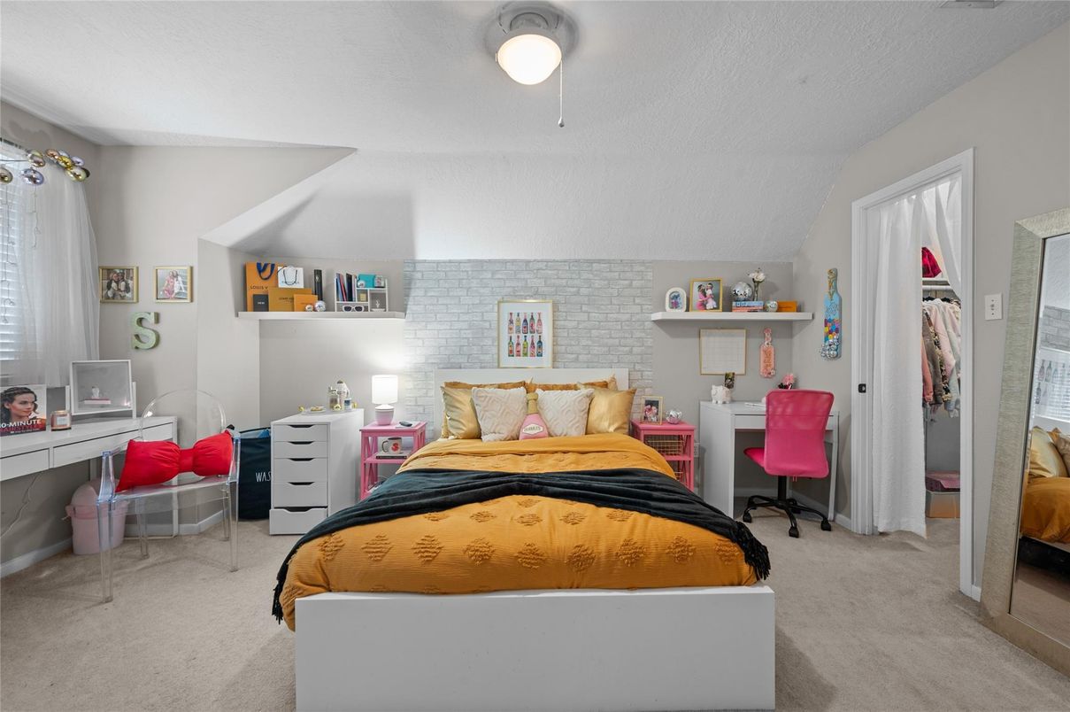 Bedroom, Home Office, Interior, Stone Walls