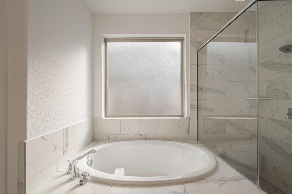 Bathroom, Glass Shower, Interior, Marble Walls
