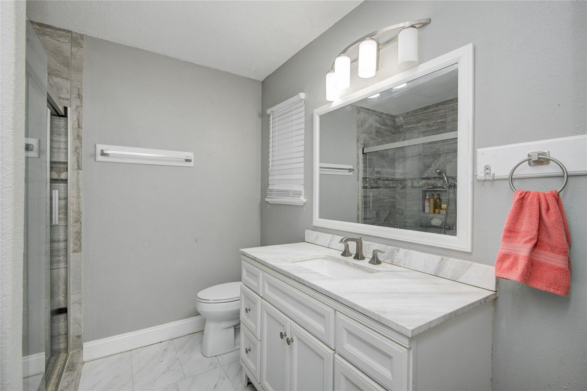 Bathroom, Glass Shower, Interior, Marble
