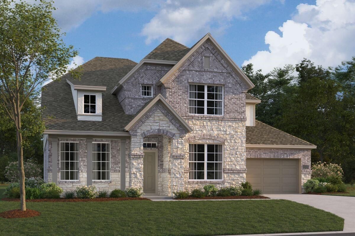Attached, Exterior, Facade, Brick Traditional