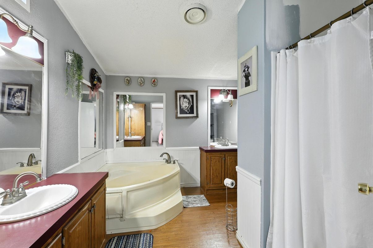 Bathroom, Interior, Wood Texture Flooring
