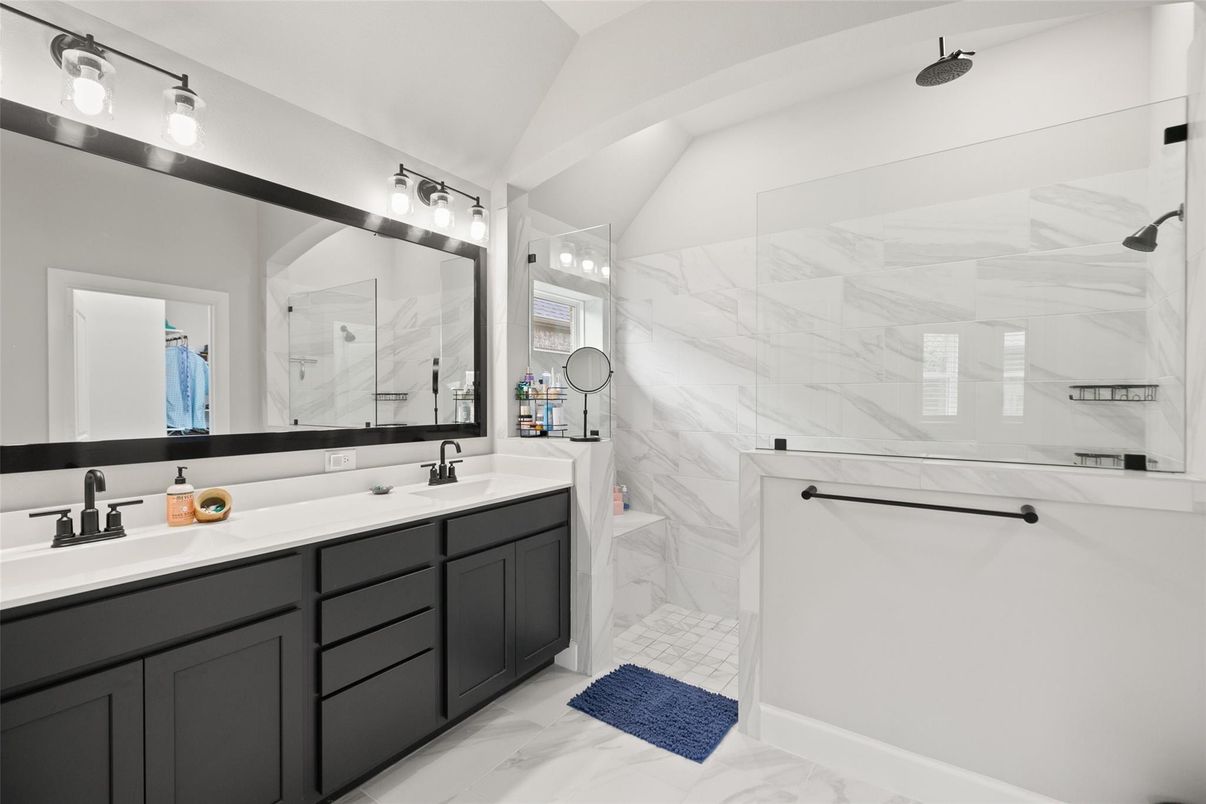 Bathroom, Dual Sink Vanities, Interior, Marble, Marble Walls
