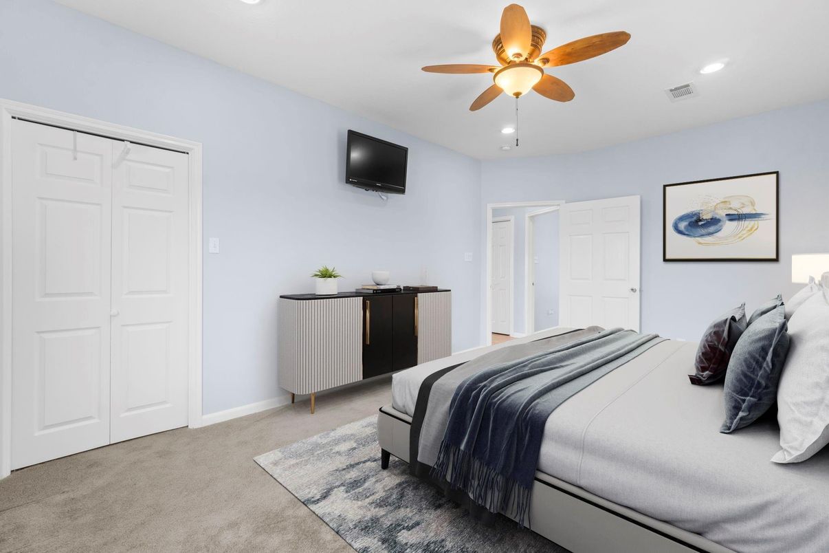 Bedroom, Interior, Recessed Lighting