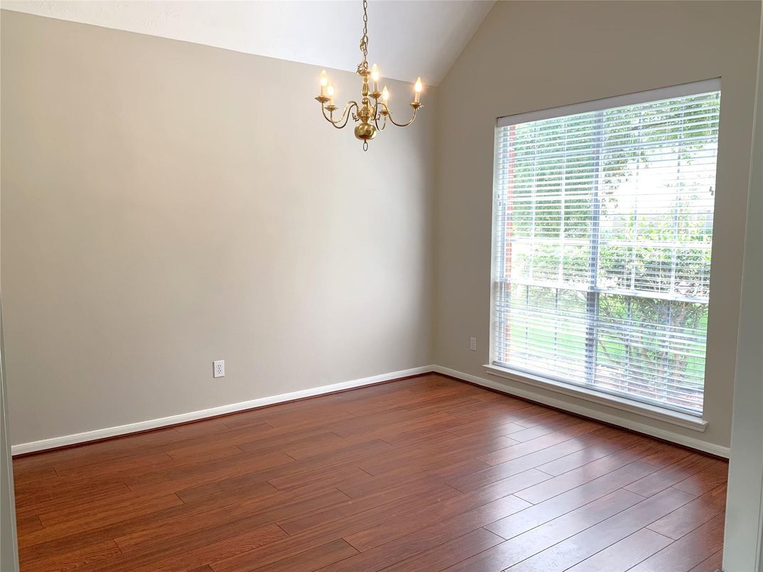 Chandelier, Empty room, Interior, Wood Texture Flooring