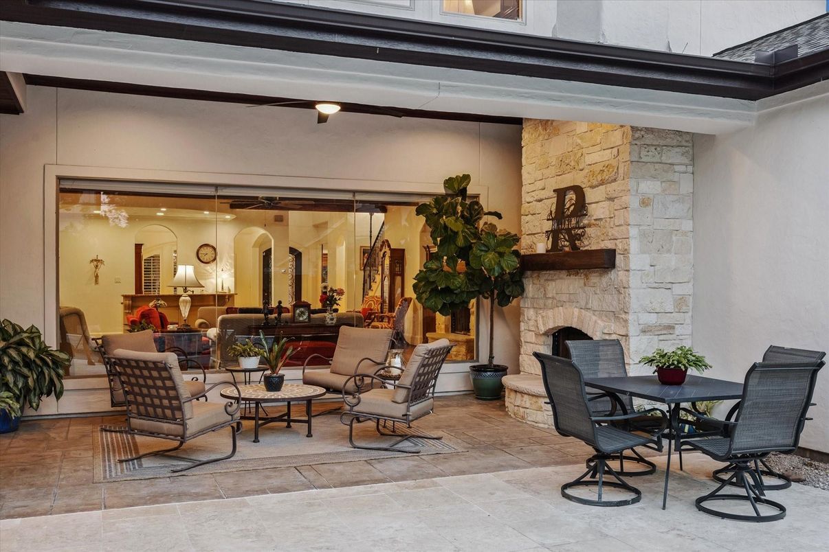 Exterior, Fireplace, Stone Walls