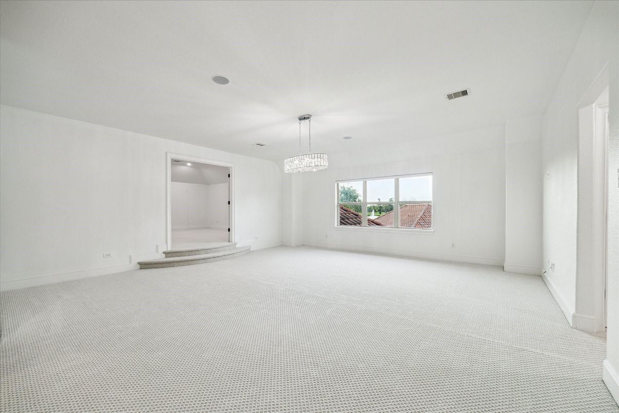Chandelier, Empty room, Interior