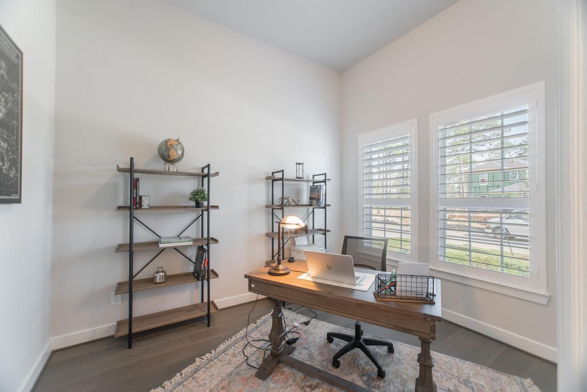 Home Office, Interior, Wood Texture Flooring