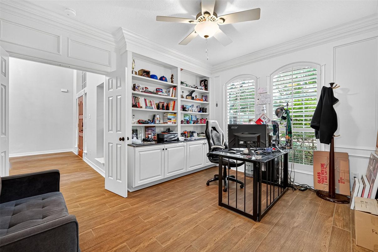 Home Office, Interior, Wood Texture Flooring