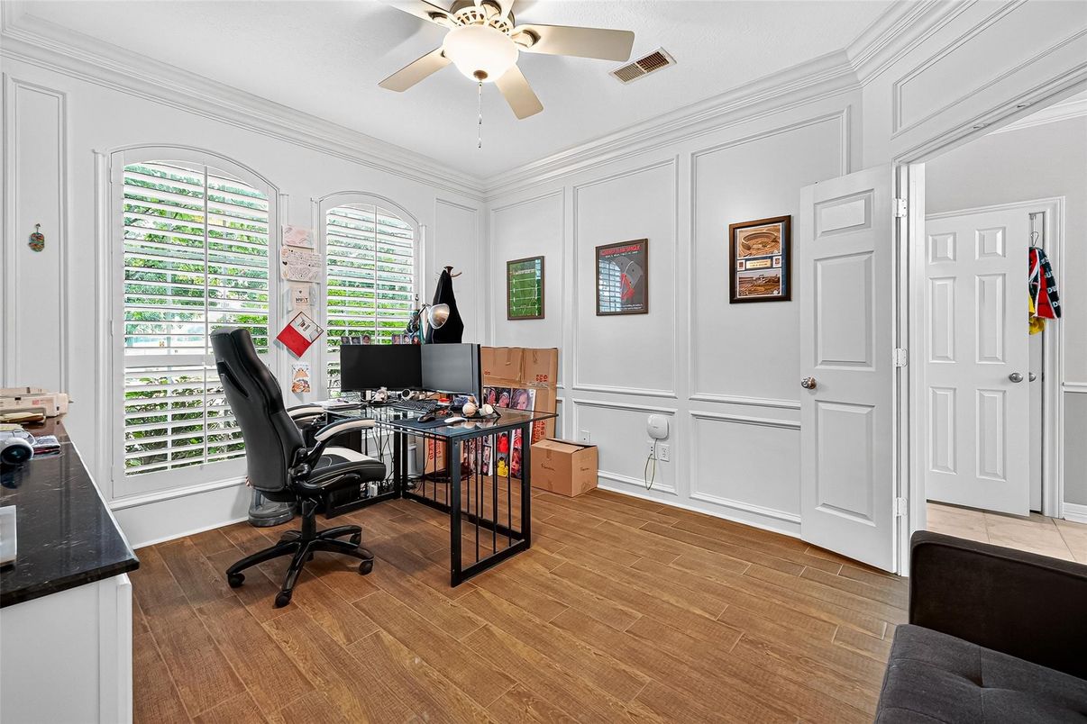 Home Office, Interior, Wood Texture Flooring