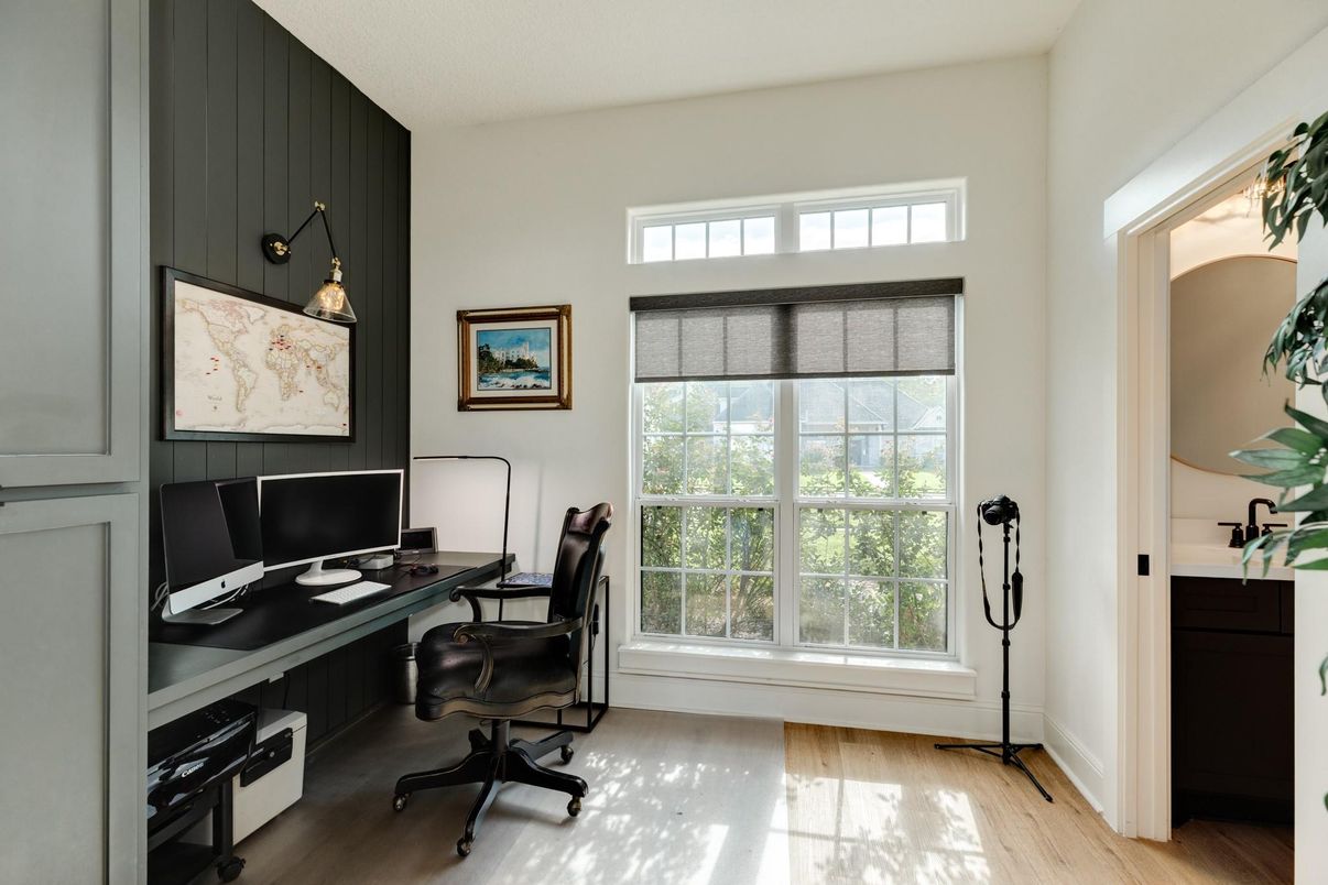 Home Office, Interior, Wood Texture Flooring