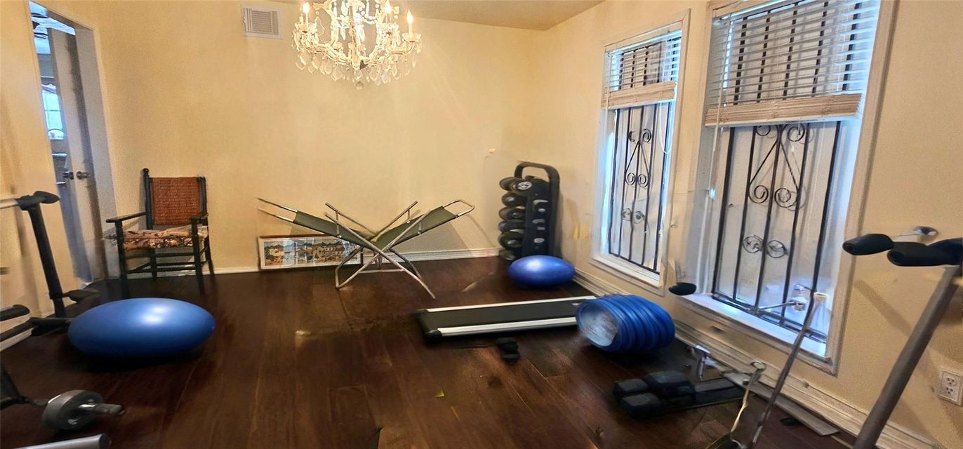 Fitness Equipment, Interior, Wood Texture Flooring