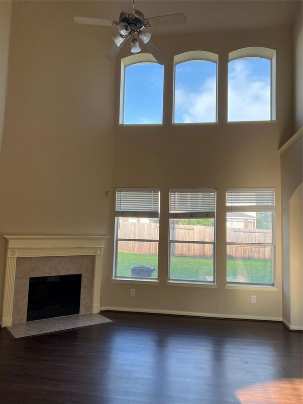 Empty room, Fireplace, Interior, Wood Texture Flooring