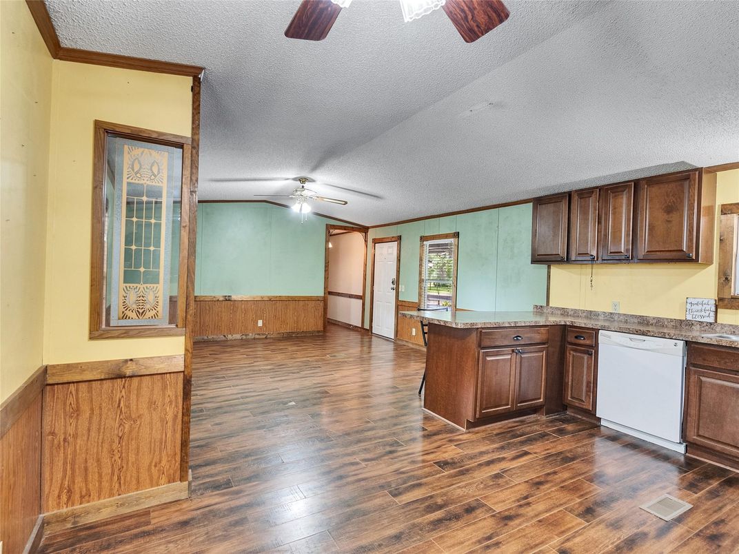 Interior, Kitchen, Wood Texture Flooring