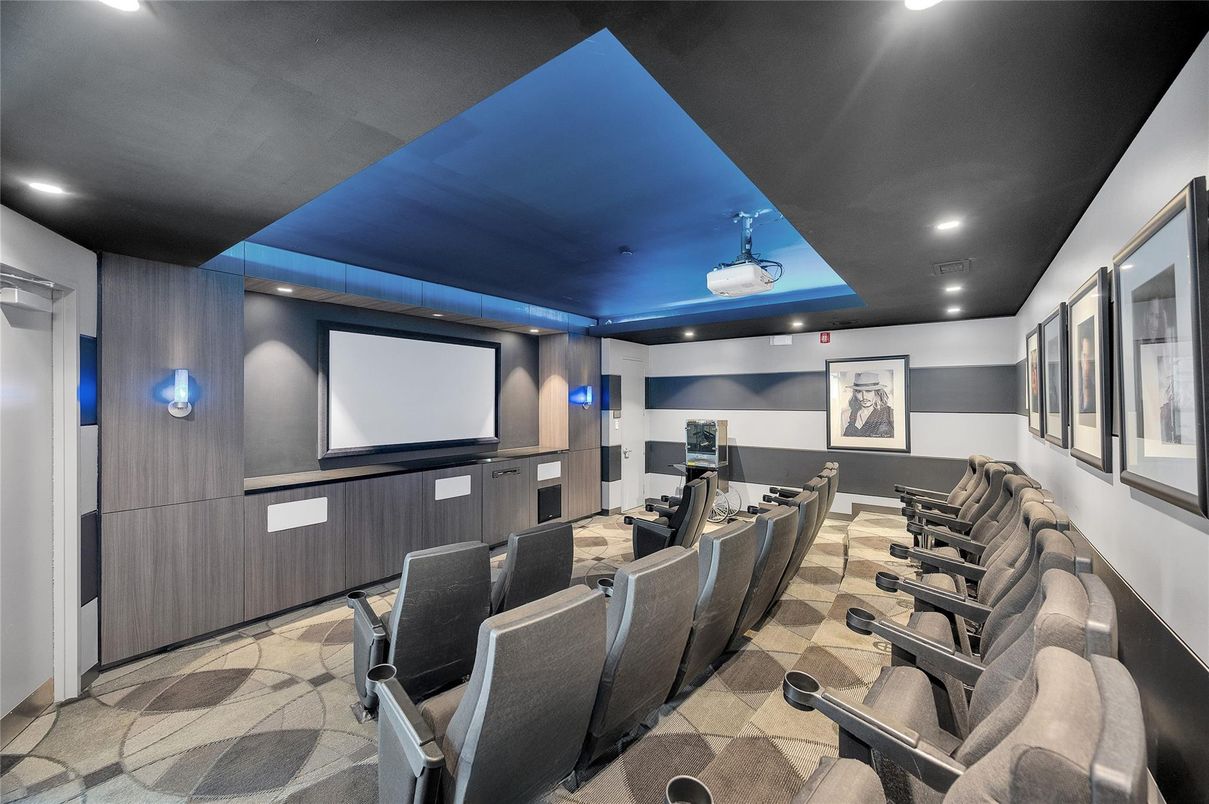 Home Theatre Room, Interior, Projection Screen, Recessed Lighting, Theatre Room