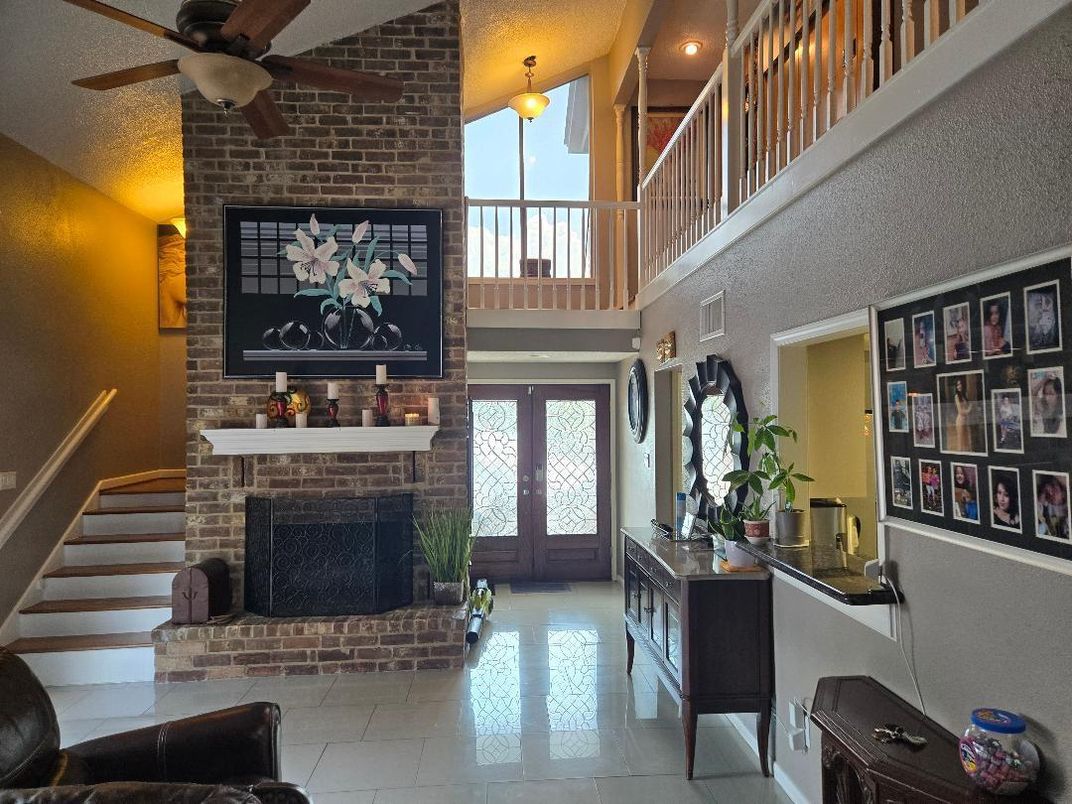 Fireplace, Interior, Stone Walls