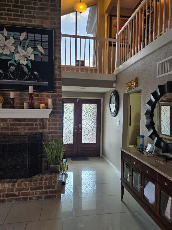 Fireplace, Interior, Stone Walls