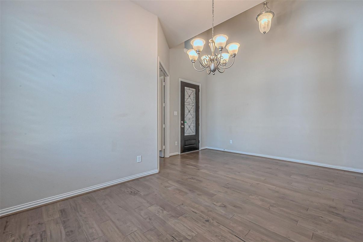Chandelier, Empty room, Interior, Wood Texture Flooring