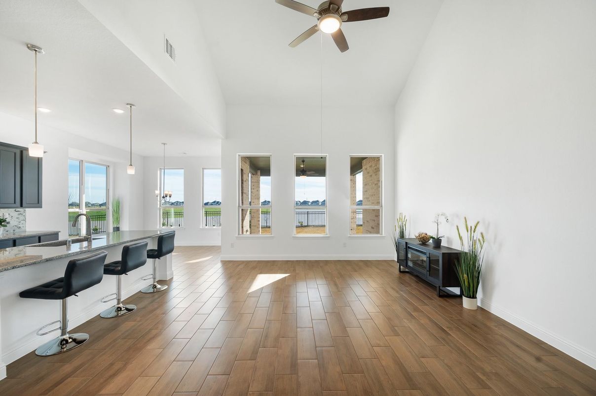 Interior, Pendant Lights, Recessed Lighting, Wood Texture Flooring