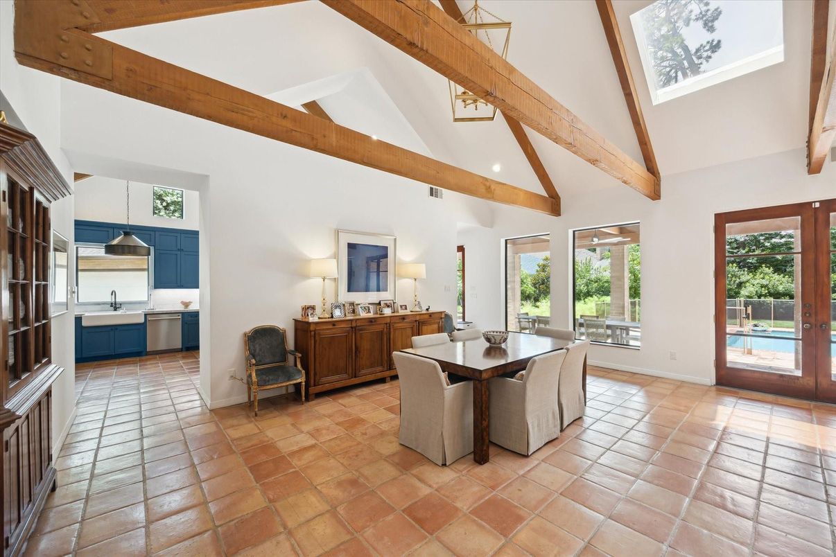 Dining room, Interior, Kitchen, Wooden Beams