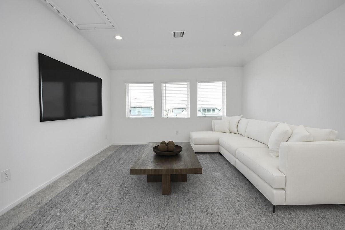 Interior, Living room, Recessed Lighting