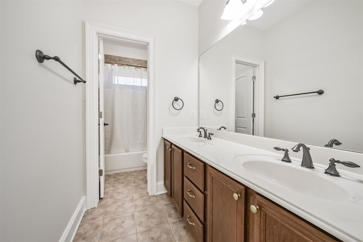 Bathroom, Dual Sink Vanities, Glass Shower, Interior