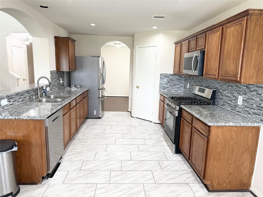 Interior, Kitchen, Marble, Recessed Lighting