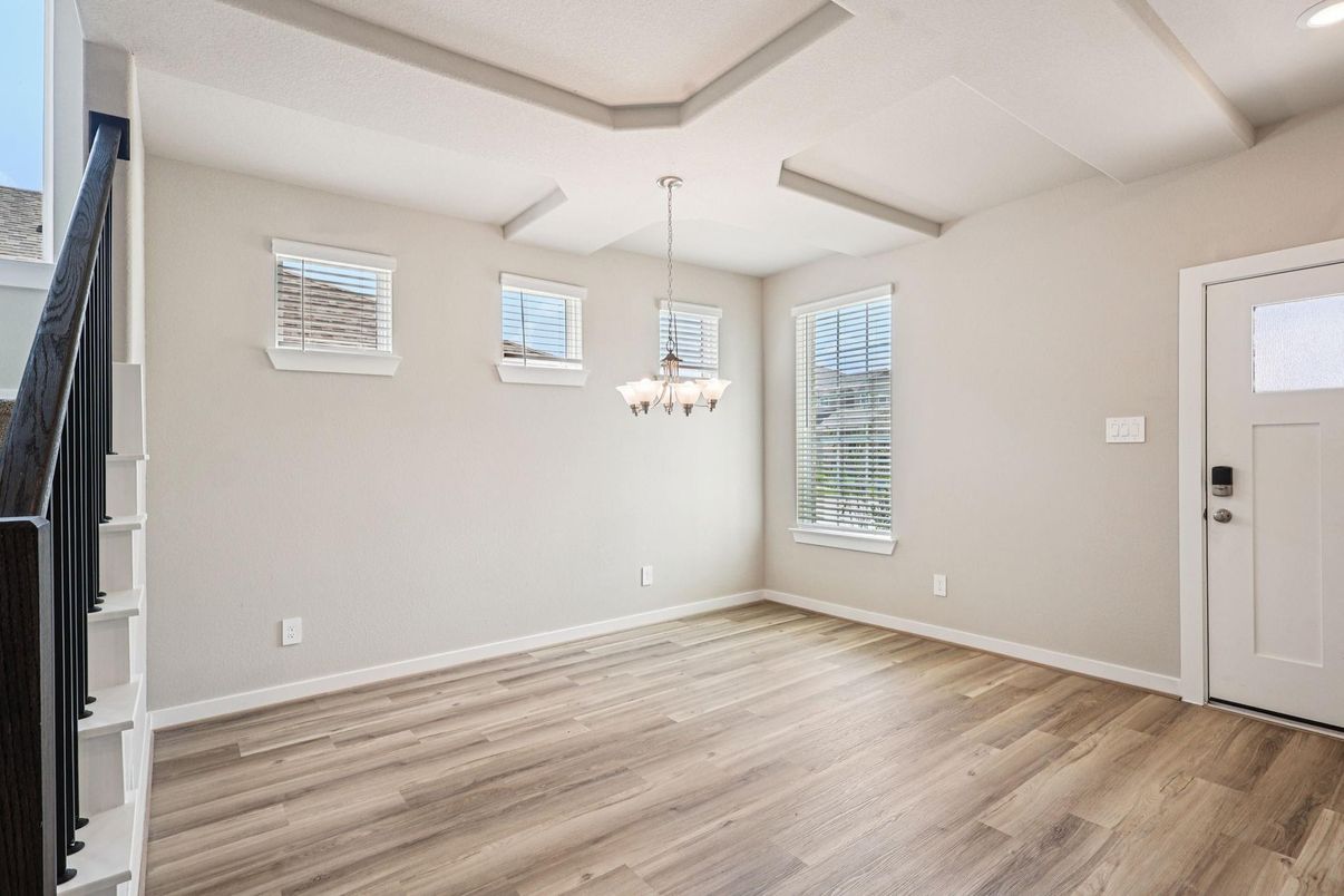 Chandelier, Empty room, Interior, Wood Texture Flooring