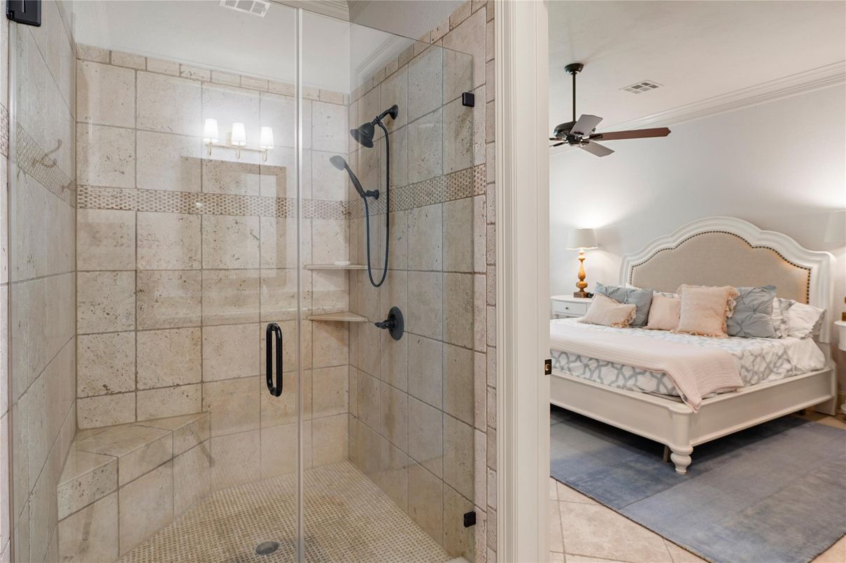 Bathroom, Bedroom, Glass Shower, Interior