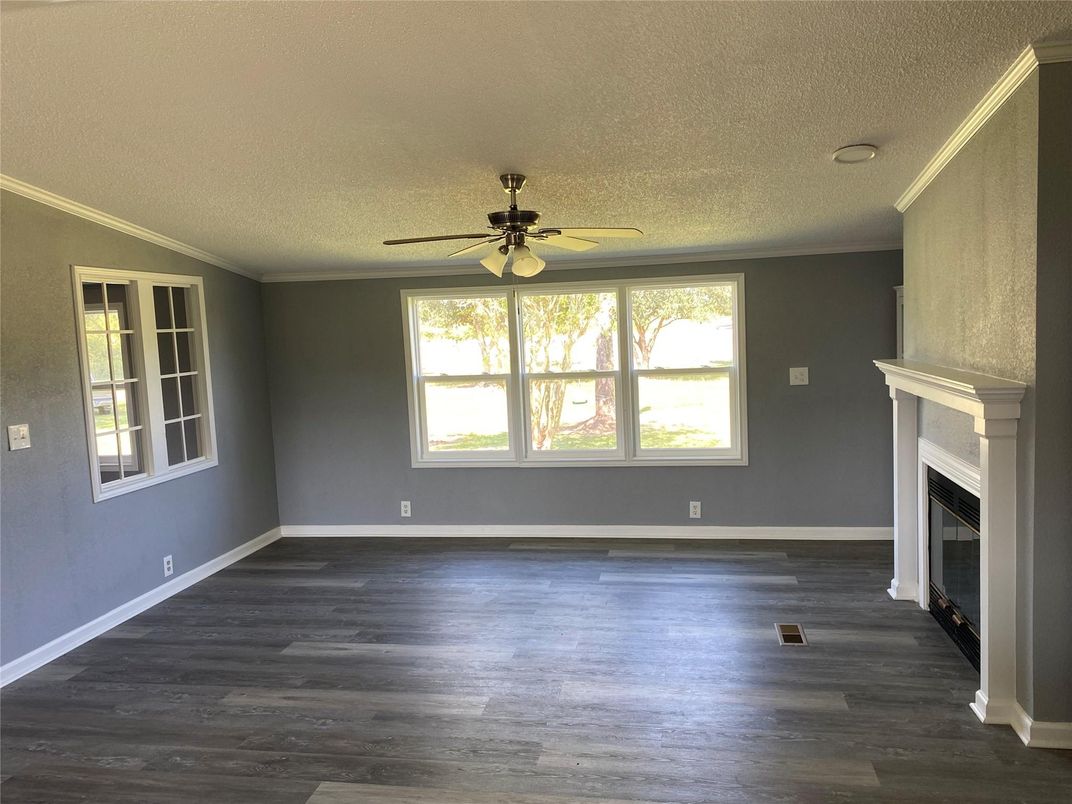 Empty room, Fireplace, Interior, Wood Texture Flooring