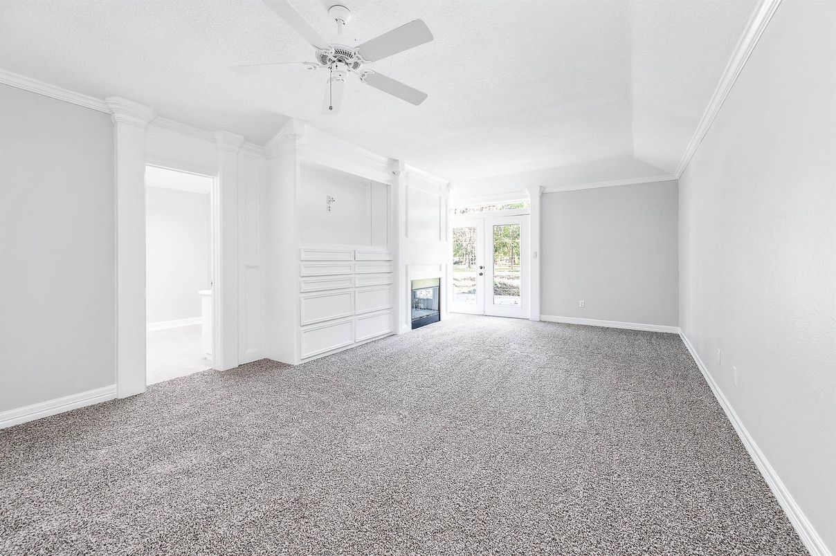Empty room, Fireplace, Interior