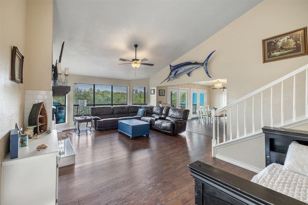 Fireplace, Interior, Living room, Wood Texture Flooring