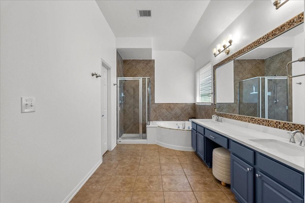 Bathroom, Dual Sink Vanities, Glass Shower, Interior