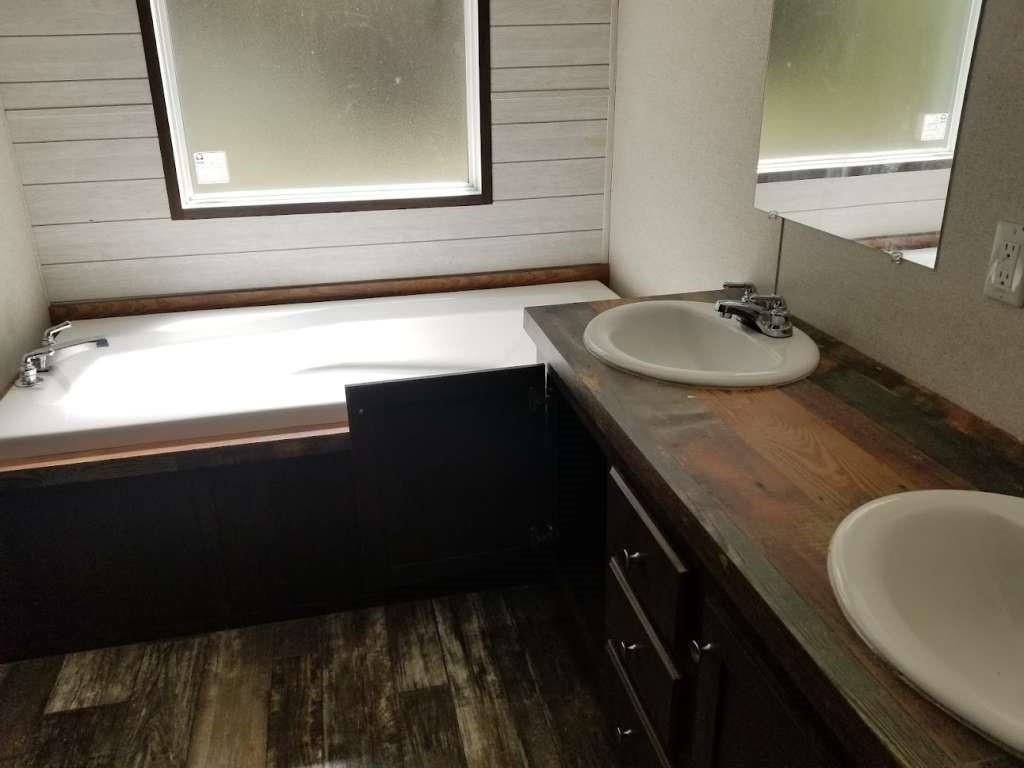 Bathroom, Dual Sink Vanities, Interior, Wood Texture Flooring