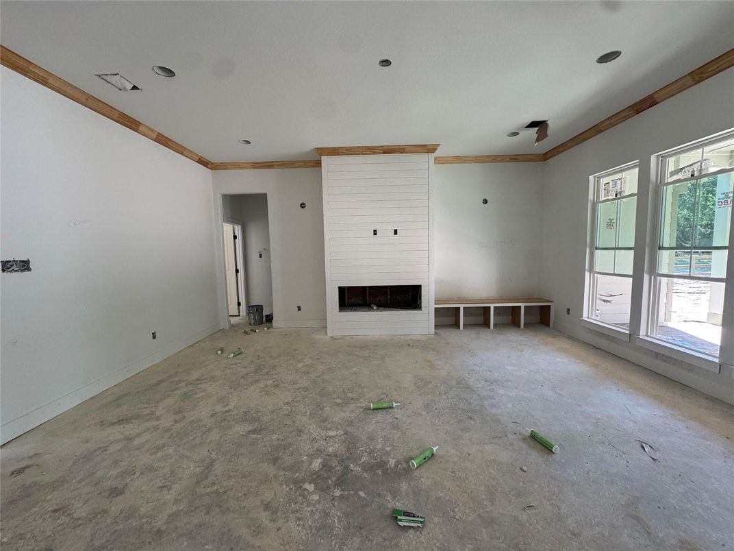 Empty room, Fireplace, Interior