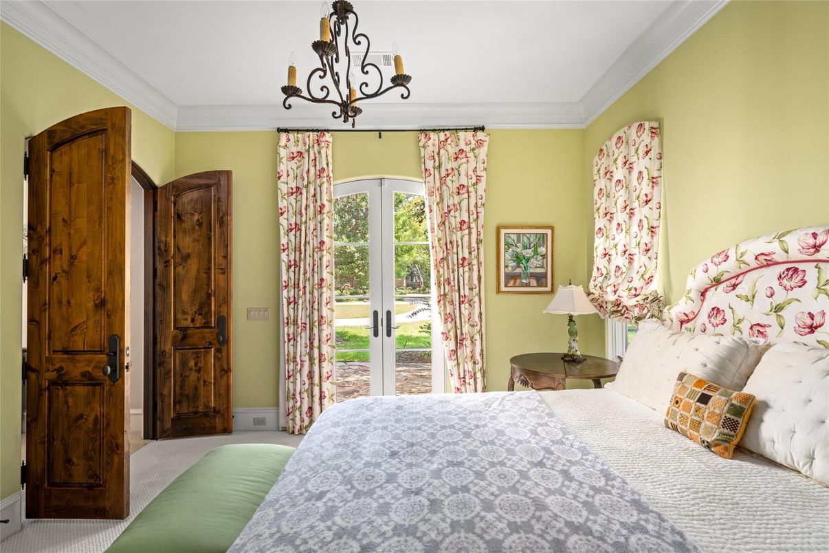 Bedroom, Chandelier, Interior